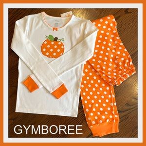 NWT GYMBOREE 2pc SLEEPER SET ~ LONG SLEEVES/LONG PANTS ~ PUMPKIN APPLIQUÉ